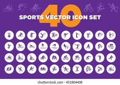 Sports Vector Pictogram Icon Set