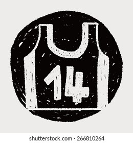 Sports vest doodle drawing