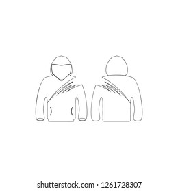 sports vest with hood icon. Element of T-shirt for mobile concept and web apps icon. Thin line icon for website design and development, app development