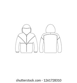 sports vest with hood icon. Element of T-shirt for mobile concept and web apps icon. Thin line icon for website design and development, app development