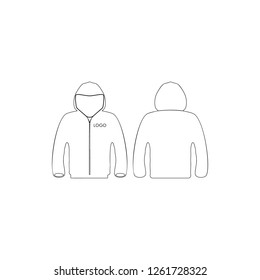 sports vest with hood icon. Element of T-shirt for mobile concept and web apps icon. Thin line icon for website design and development, app development