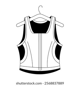 Sports vest illustration in hand drawn style 
