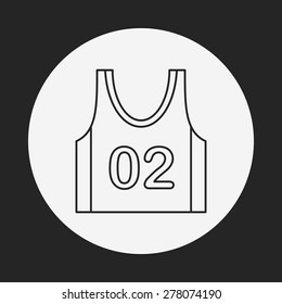 Sports vest line icon