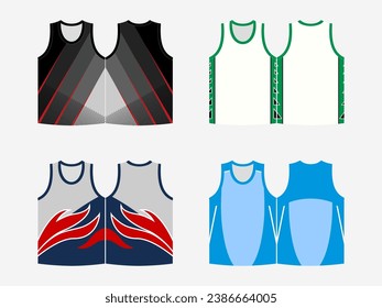 SPORTS VEST SHIRT AUTHLETIC SINGLET ART WORK MOCKKUP