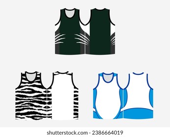 SPORTS VEST SHIRT AUTHLETIC SINGLET ART WORK MOCKKUP