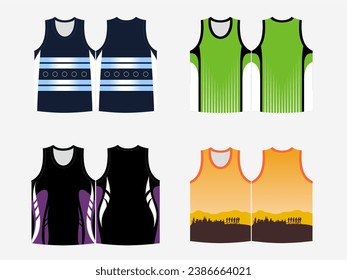 SPORTS VEST SHIRT AUTHLETIC SINGLET ART WORK MOCKKUP