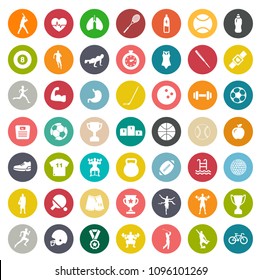 sports, video game icons set - computer play sign and symbols
