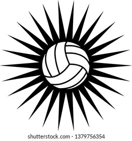 Sports Volleyball Emblem Design Element Logo