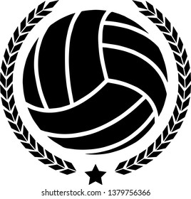 Sports Volleyball Emblem Design Element Logo