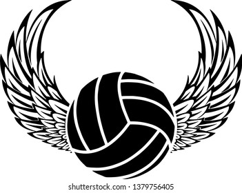 Sports Volleyball Emblem Design Element Logo