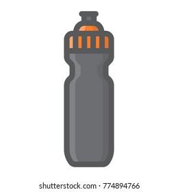 Sports water bottle filled outline icon, fitness and sport, hydro flask sign vector graphics, a colorful line pattern on a white background, eps 10.