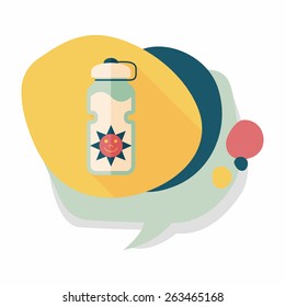 sports water bottle flat icon with long shadow,eps10