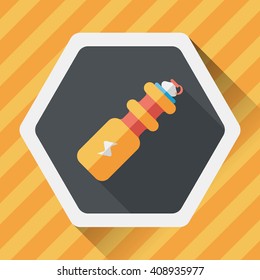 sports water bottle flat icon with long shadow,eps10