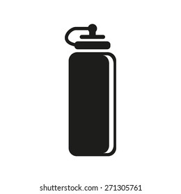 The sports water bottle icon. Bottle symbol. Flat Vector illustration