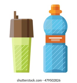 Sports water bottle vector