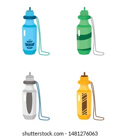 sports water bottle vector illustration