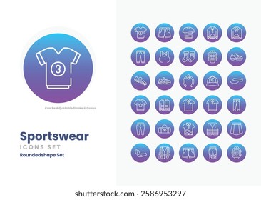 sports wear vector icon collection stock illustration