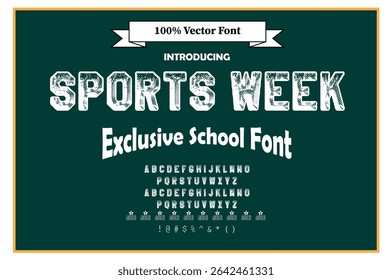 SPORTS WEEK | Back to School Fonts | Dotted, Cursive, Handwriting, Tracing and Educational Classroom Fonts for Kids and Teachers