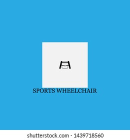 sports wheelchair icon sign signifier vector