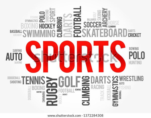 Sports Word Cloud Collage Hobbies Leisure Stock Vector (Royalty Free ...