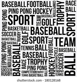 sports words design over white background vector illustration  