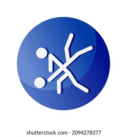 Sports wrestling icon. A symbol dedicated to sports and games. Vector