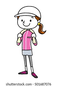 Sports: young woman wearing sportswear