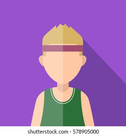 sportsman athlete purple