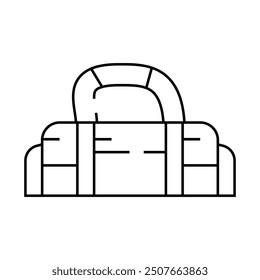 sportsman bag line icon vector. sportsman bag sign. isolated contour symbol black illustration