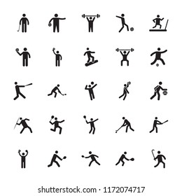 
Sportsman glyph icons 
