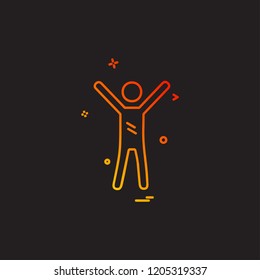 Sportsman icon design vector