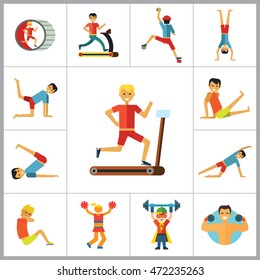 Sportsman Icons Set