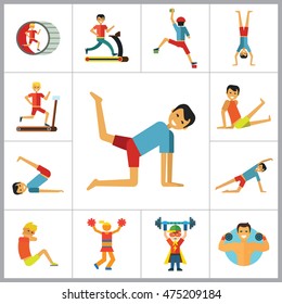 Sportsman Icons Set