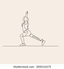 sportsman line drawing. Line art vector athlete