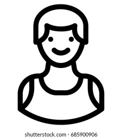 
Sportsman Line Vector Icon 
