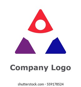 A sportsman logo concept in different colours