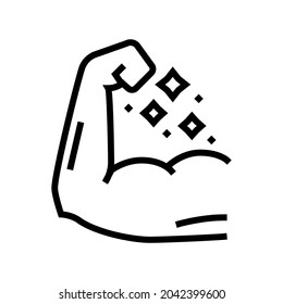 sportsman muscle line icon vector. sportsman muscle sign. isolated contour symbol black illustration