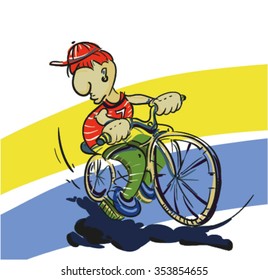 sportsman on a bike