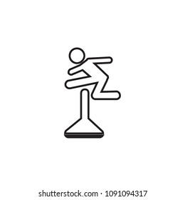 Sportsman. player Vector icon, isolated on white background in flat style. 