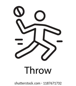 A sportsman is playing with sports ball, icon vector for handball service