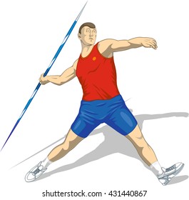 sportsman with a spear