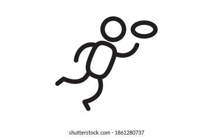 Sportsman throwing frisbee vector image