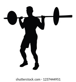 Sportsman training in the gym