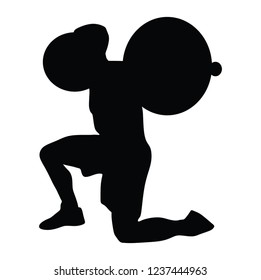 Sportsman training in the gym