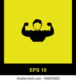 Sportsman vector black icon. Isolated illustration. Business picture.