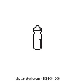 Sportsman water bottle. player Vector icon, isolated on white background in flat style. 