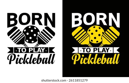 SportsTypography Pickleball Tshirt Design. Use for shirts, mugs, stickers, Cards, etc.