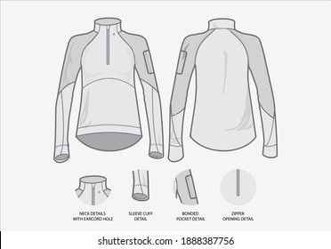 Sportswear Activewear Fashion Template Jacket Sweatshirt knitted Panelled Bomber Jacket Basic Hoodies Templates