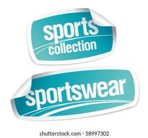 Sportswear collection stickers set