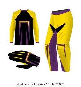 sportswear custom design templates. Kit for snowboarding, motocross, mountain biking. Sublimation print templates.